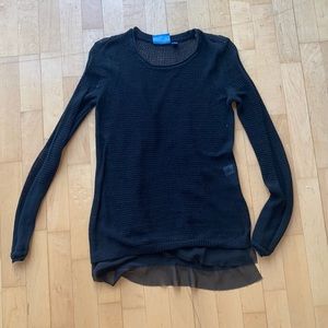 black vera wang long sweater